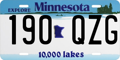 MN license plate 190QZG