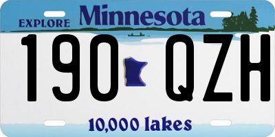 MN license plate 190QZH