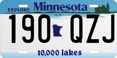MN license plate 190QZJ