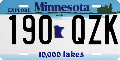 MN license plate 190QZK