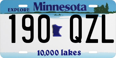 MN license plate 190QZL