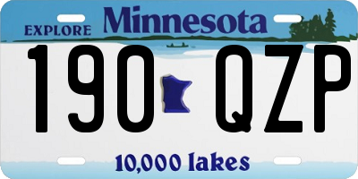 MN license plate 190QZP