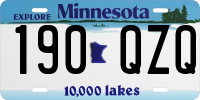 MN license plate 190QZQ