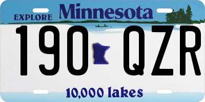 MN license plate 190QZR
