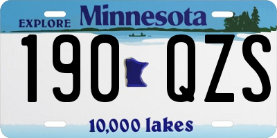 MN license plate 190QZS