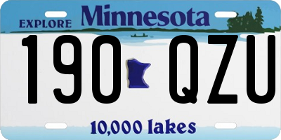 MN license plate 190QZU