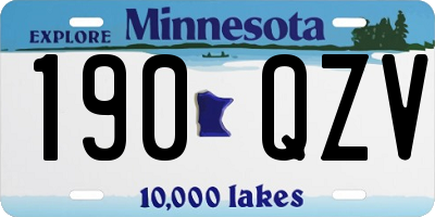 MN license plate 190QZV