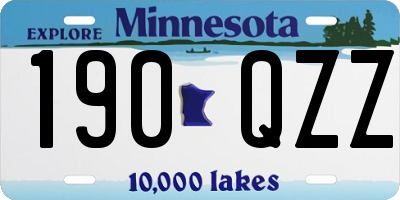 MN license plate 190QZZ