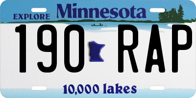 MN license plate 190RAP