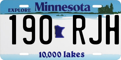 MN license plate 190RJH