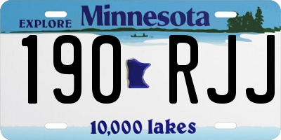 MN license plate 190RJJ