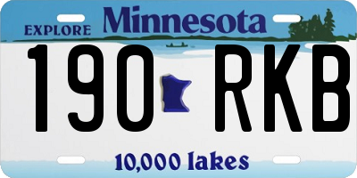 MN license plate 190RKB