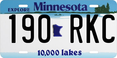 MN license plate 190RKC