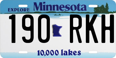 MN license plate 190RKH
