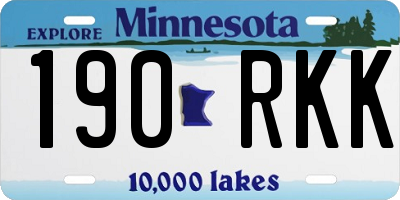 MN license plate 190RKK