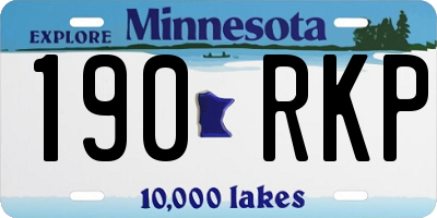 MN license plate 190RKP