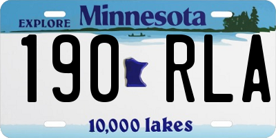 MN license plate 190RLA