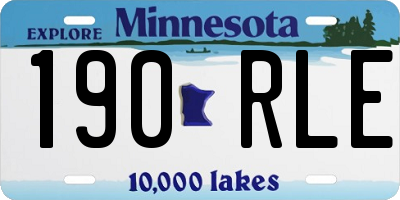 MN license plate 190RLE