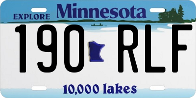 MN license plate 190RLF