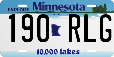 MN license plate 190RLG