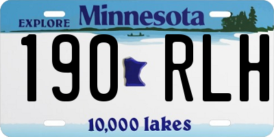 MN license plate 190RLH