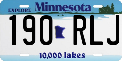 MN license plate 190RLJ