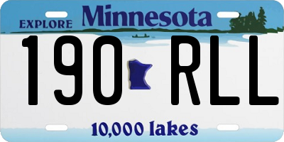 MN license plate 190RLL