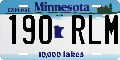 MN license plate 190RLM