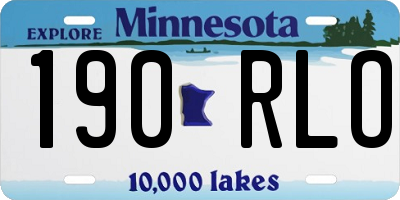 MN license plate 190RLO