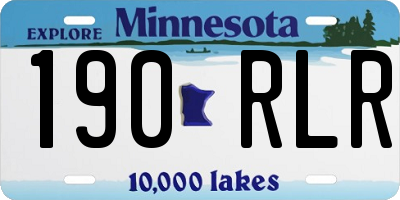 MN license plate 190RLR