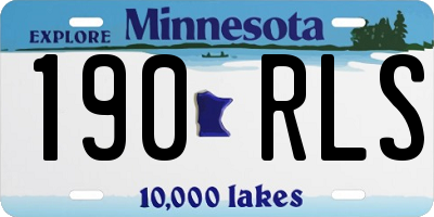 MN license plate 190RLS