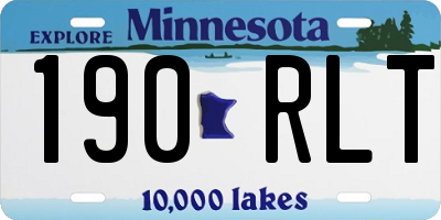 MN license plate 190RLT