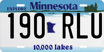 MN license plate 190RLU