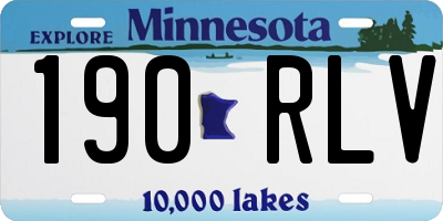 MN license plate 190RLV