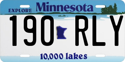 MN license plate 190RLY