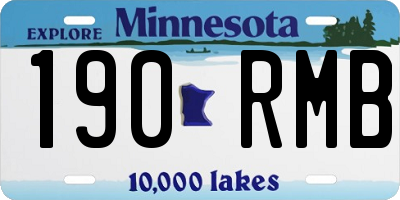MN license plate 190RMB