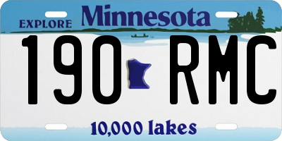 MN license plate 190RMC