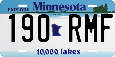 MN license plate 190RMF