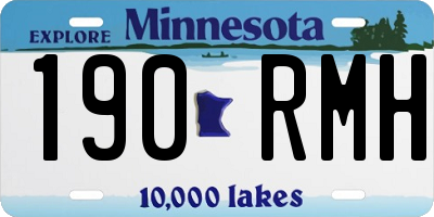 MN license plate 190RMH