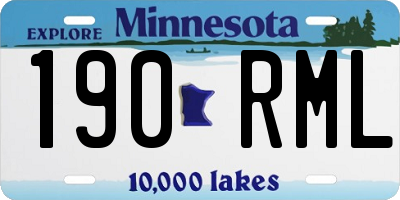 MN license plate 190RML