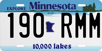 MN license plate 190RMM