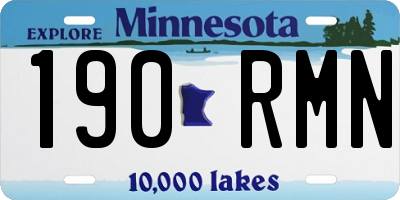 MN license plate 190RMN