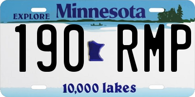 MN license plate 190RMP