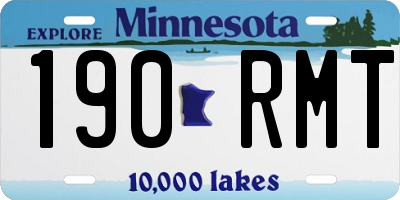 MN license plate 190RMT