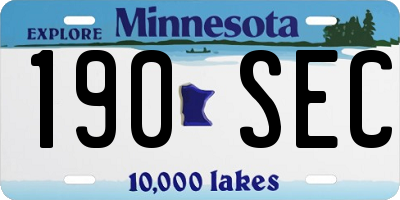 MN license plate 190SEC