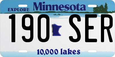 MN license plate 190SER