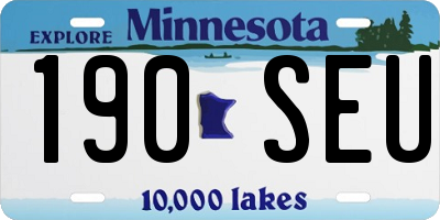 MN license plate 190SEU