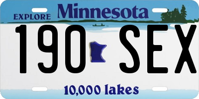 MN license plate 190SEX
