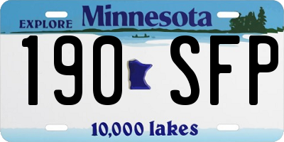 MN license plate 190SFP