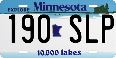MN license plate 190SLP